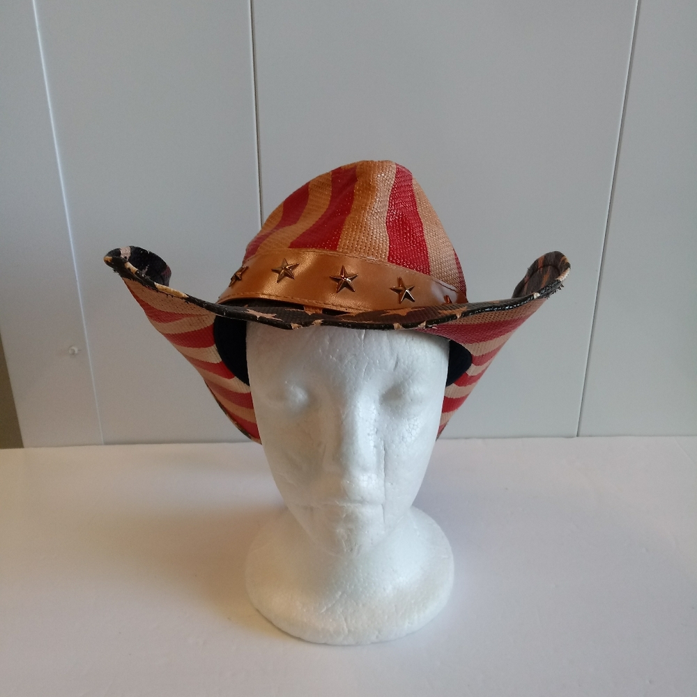 Goldcoast Sunwear Stars & Stripes Cowgirl Hat - Picture 1 of 8